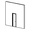 Puerta de madera con marco